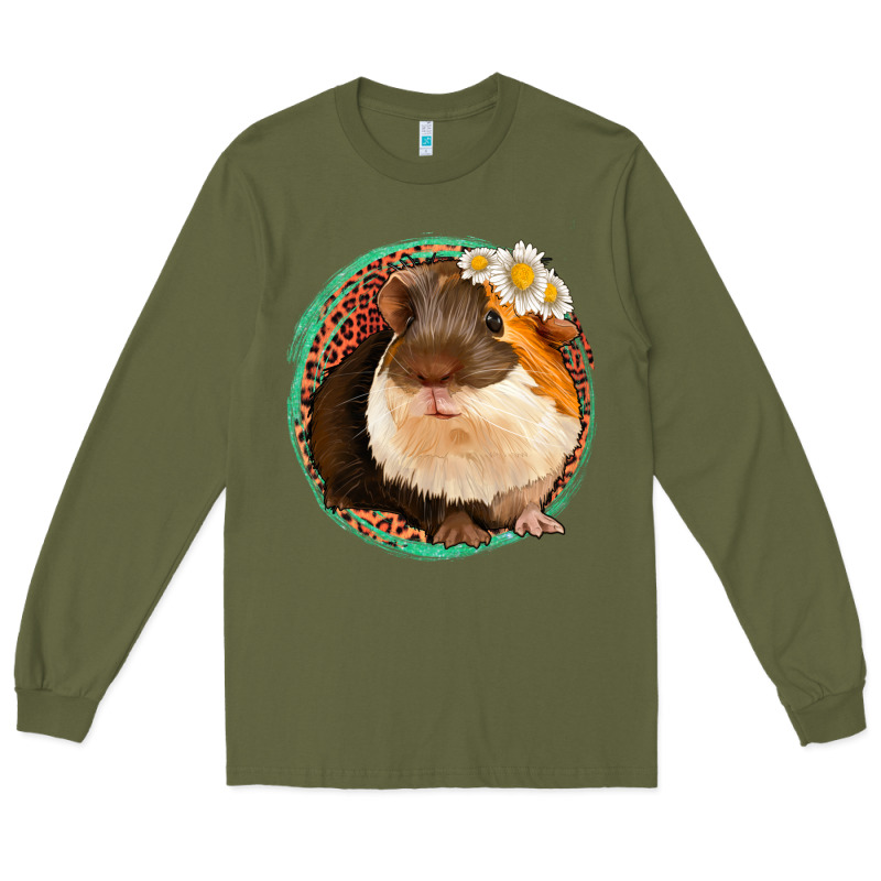 Floral Leopard Guinea Pigs Long Sleeve Tee by Jasminsmagicworld | Teevron