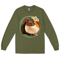 Army Green floral leopard guinea pigs Long Sleeve Tee - Jasminsmagicworld
