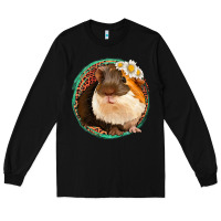 Black floral leopard guinea pigs Long Sleeve Tee - Jasminsmagicworld