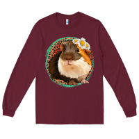 Burgundy floral leopard guinea pigs Long Sleeve Tee - Jasminsmagicworld