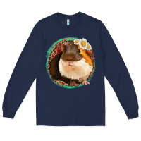 Navy floral leopard guinea pigs Long Sleeve Tee - Jasminsmagicworld