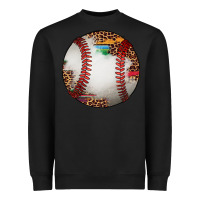Black western baseball leopard serape pattern Heavyweight Sweatshirt - Artiststas