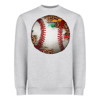 Heather Grey western baseball leopard serape pattern Heavyweight Sweatshirt - Artiststas