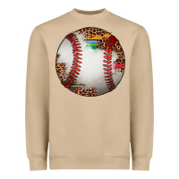 Western Baseball Leopard Serape Pattern Heavyweight Sweatshirt | Teevron