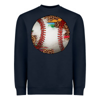 Navy western baseball leopard serape pattern Heavyweight Sweatshirt - Artiststas