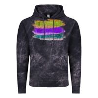 Cloud Black Green Purple Cyan Colored Triple Brush Strokes Vintage Hoodie - Bettercallsaul