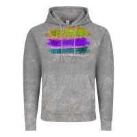 Cloud Rock Green Purple Cyan Colored Triple Brush Strokes Vintage Hoodie - Bettercallsaul