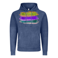 Vintage Denim Green Purple Cyan Colored Triple Brush Strokes Vintage Hoodie - Bettercallsaul