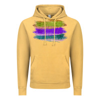 Vintage Mustard Green Purple Cyan Colored Triple Brush Strokes Vintage Hoodie - Bettercallsaul