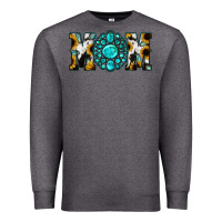 Charcoal Heather Sunflower Turquoise Gemstone Cowhide Mom Premium Sweatshirt - Bettercallsaul