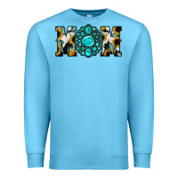 Ocean Blue Sunflower Turquoise Gemstone Cowhide Mom Premium Sweatshirt - Bettercallsaul