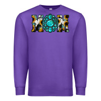 Purple Sunflower Turquoise Gemstone Cowhide Mom Premium Sweatshirt - Bettercallsaul
