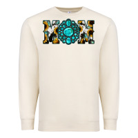 Sandshell Sunflower Turquoise Gemstone Cowhide Mom Premium Sweatshirt - Bettercallsaul