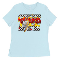 Baby Blue cheer life Ladies Tee - texasbilliewilder