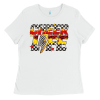 White cheer life Ladies Tee - texasbilliewilder