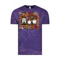 Cloud Purple camouflage gnomes american flag star leopard Vintage Tee - Artiststas