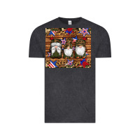 Vintage Black camouflage gnomes american flag star leopard Vintage Tee - Artiststas