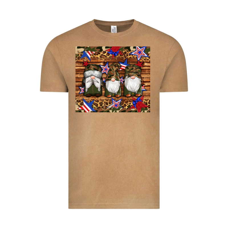 Camouflage Gnomes American Flag Star Leopard Vintage Tee by Artiststas | Teevron
