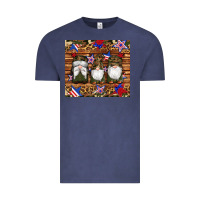 Vintage Denim camouflage gnomes american flag star leopard Vintage Tee - Artiststas