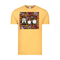 Vintage Mustard camouflage gnomes american flag star leopard Vintage Tee - Artiststas