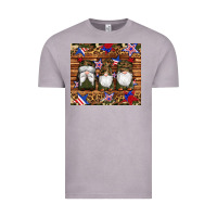 Vintage Zinc camouflage gnomes american flag star leopard Vintage Tee - Artiststas