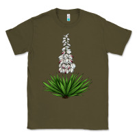 Army Green Yucca Flower IIIustrations Classic Tee - LillyAllenDesigns