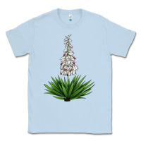 Dusty Blue Yucca Flower IIIustrations Classic Tee - LillyAllenDesigns