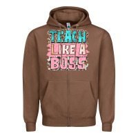 Chestnut teach like a boss Zipper Hoodie - NancyCooperArtShop