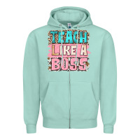 Seafoam teach like a boss Zipper Hoodie - NancyCooperArtShop