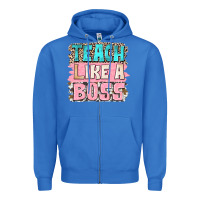 True Royal teach like a boss Zipper Hoodie - NancyCooperArtShop