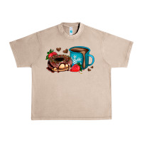 French Oak donut coffee strawberry Urban Heavy Tee - AdoDesignShop