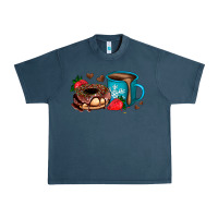 Midnight Navy donut coffee strawberry Urban Heavy Tee - AdoDesignShop