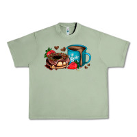 Oil Green donut coffee strawberry Urban Heavy Tee - AdoDesignShop