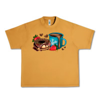 Peanut Butter donut coffee strawberry Urban Heavy Tee - AdoDesignShop
