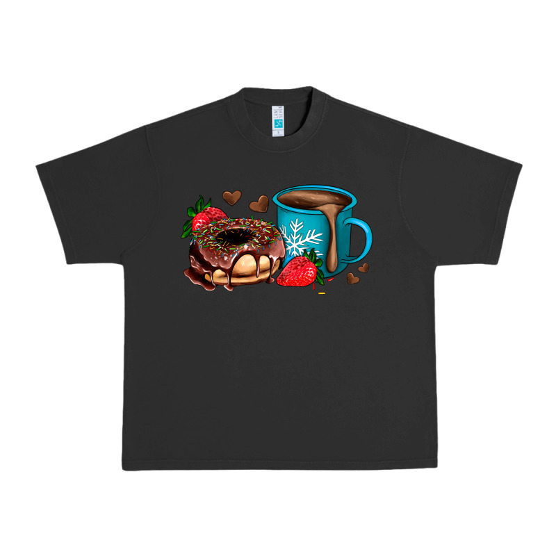 Donut Coffee Strawberry Urban Heavy Tee by AdoDesignShop | Teevron