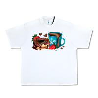 White donut coffee strawberry Urban Heavy Tee - AdoDesignShop