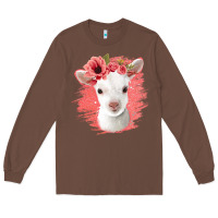 Chestnut floral baby goat Long Sleeve Tee - Jasminsmagicworld