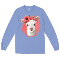 Colony Blue floral baby goat Long Sleeve Tee - Jasminsmagicworld