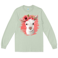 Matcha floral baby goat Long Sleeve Tee - Jasminsmagicworld