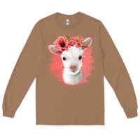 Toasted Coconut floral baby goat Long Sleeve Tee - Jasminsmagicworld