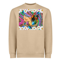 Mushroom easter farm chicken chick rooster daisys butterfly sunflower eggs glit Heavyweight Sweatshirt - Artiststas