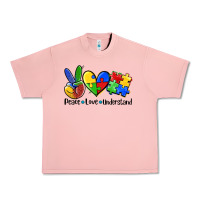 Salmon peace love  cure Urban Heavy Tee - AdoDesignShop