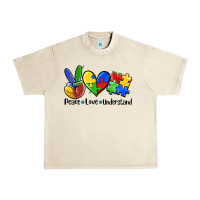 Sandshell peace love  cure Urban Heavy Tee - AdoDesignShop