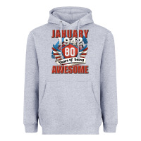 Heather Grey january 1942 80 years of being awesome Heavyweight Hoodie - Jasminsmagicworld