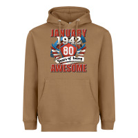 Toasted Coconut january 1942 80 years of being awesome Heavyweight Hoodie - Jasminsmagicworld