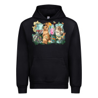 Black Easter Day wine glasses bunny Urban Hoodie - HowdyJamesFarm