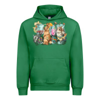 Emerald Easter Day wine glasses bunny Urban Hoodie - HowdyJamesFarm