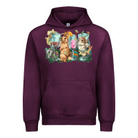 Mauve Wine Easter Day wine glasses bunny Urban Hoodie - HowdyJamesFarm