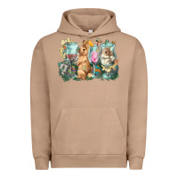 Pigment Burro Easter Day wine glasses bunny Urban Hoodie - HowdyJamesFarm