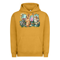 Pigment Peanut Butter Easter Day wine glasses bunny Urban Hoodie - HowdyJamesFarm